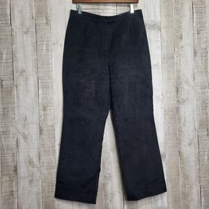 Valerie Stevens Black Leather Suede Pants. 12 Petite 12P